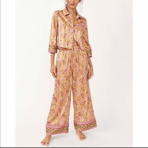 NTW Free People Pajama Party Sleep Set | Gold Combo
